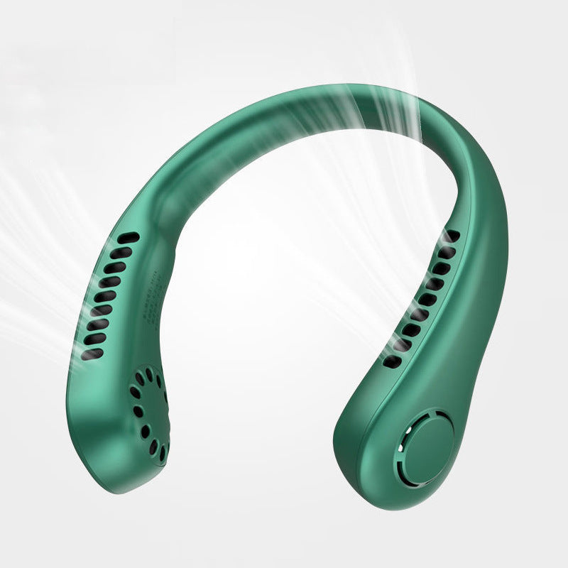 Portable Neck Hanging Mini Leafless Fan (Rechargeable)