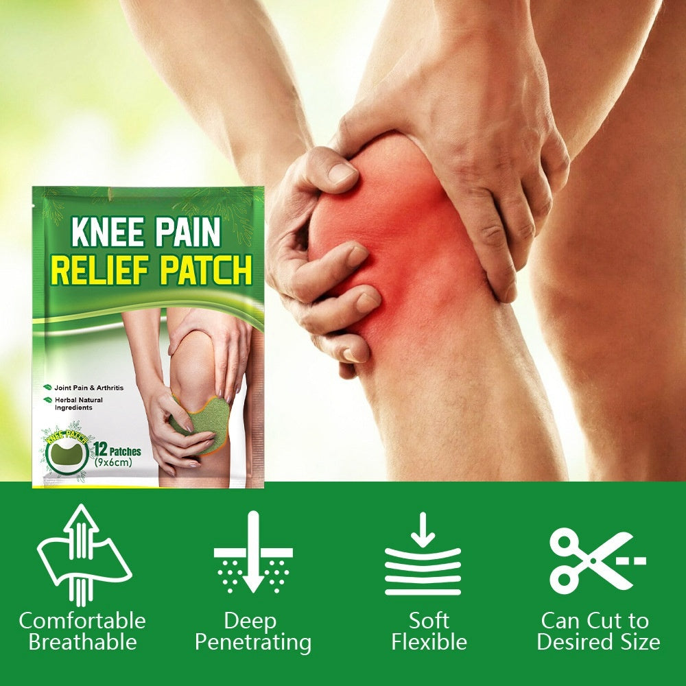 Herbal Knee Relief Plasters - Self-Heating 12pcs